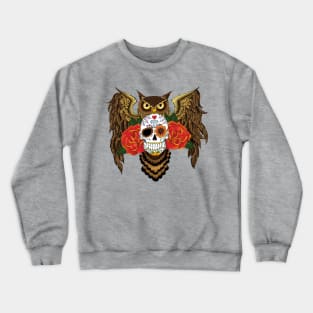 Sugar Skull Owl Crewneck Sweatshirt